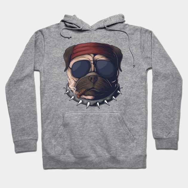 Dog Smoking Cigar Hoodie by Ginstore